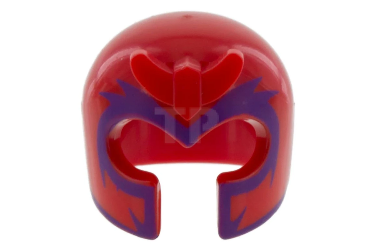 LEGO&reg; 6508979 - 10305pb01 - Minifig, Casco con copricapo con punte anteriori e motivo viola scuro (Magneto)