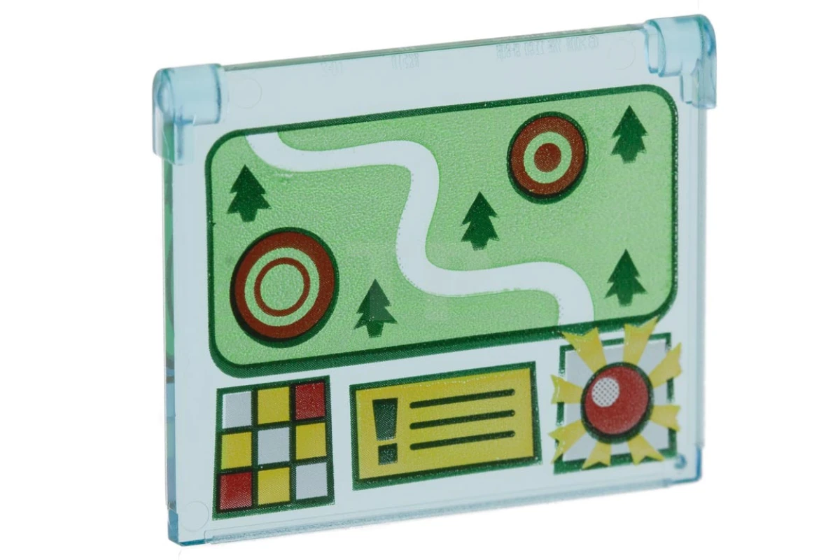 LEGO&reg; 6103984 - 60603pb006 - Glass 4 x 3 with terrain map