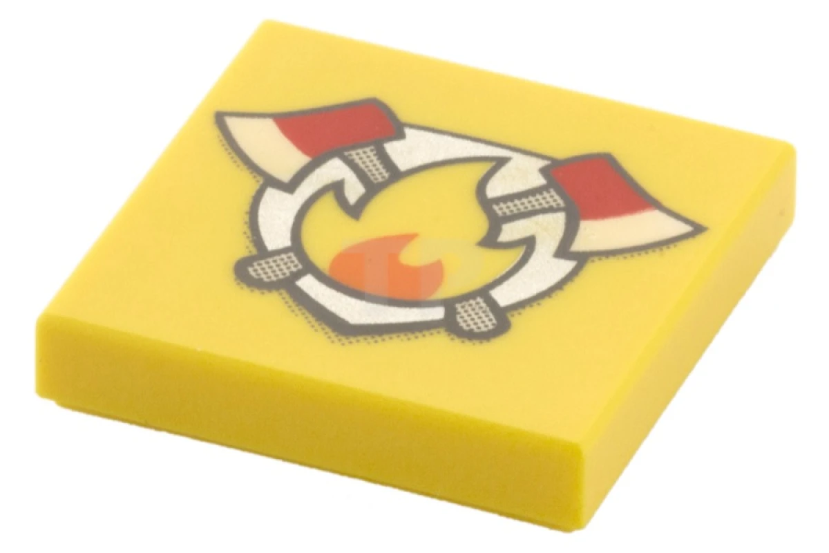 LEGO&reg; 6102829 - 3068pb0939 - Tile 2 x 2 with Fire Badge and Axes Pattern