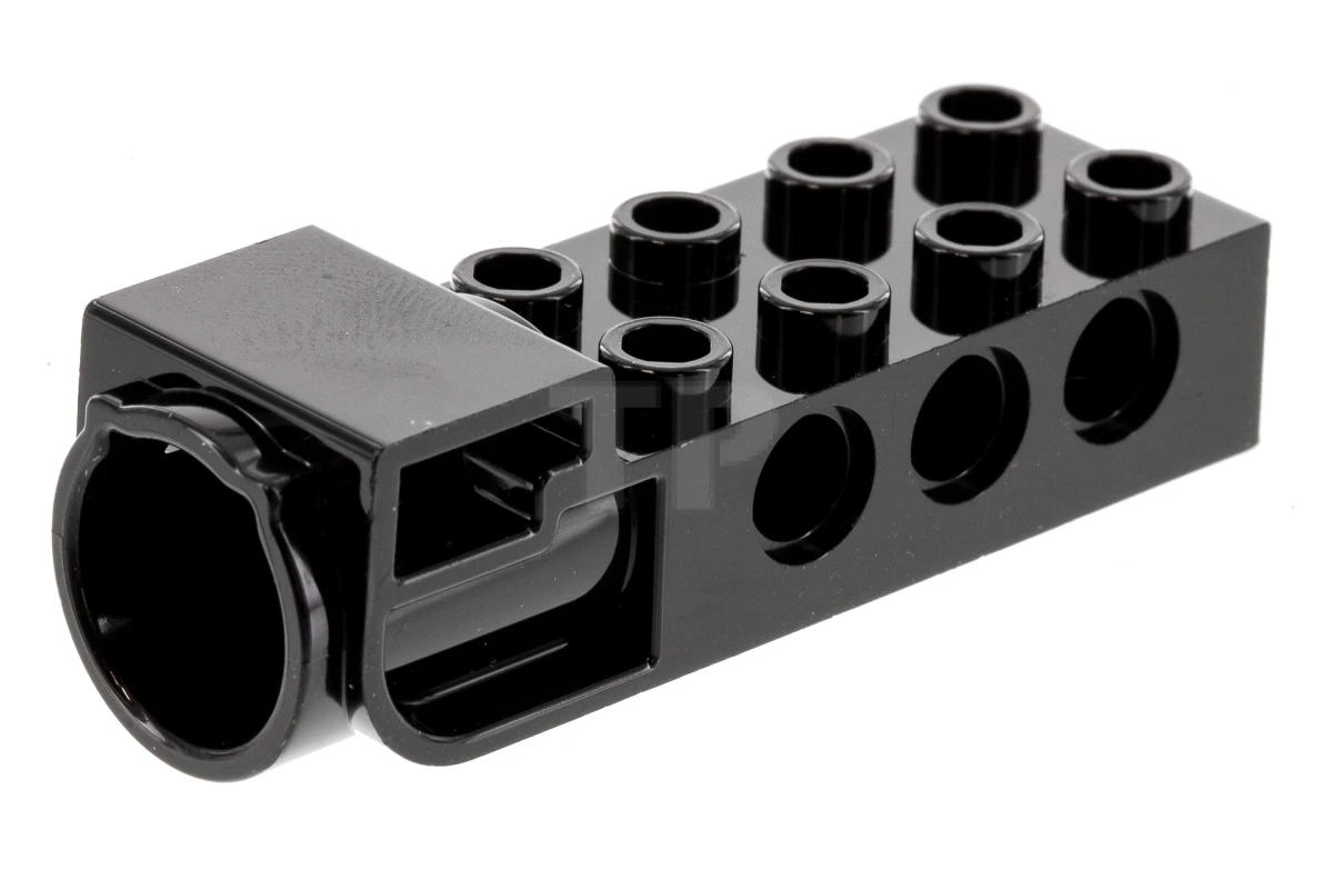 LEGO&reg; 6210749 - 18585 - Brick, Modified 2 x 4 with Pin Holes and Flywheel Socket (Ninjago Airjitzu Flyer Handle)