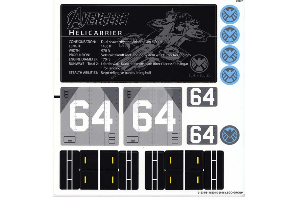 LEGO&reg; 6115204 - Pegatina para el Set 76042 (Versión internacional)