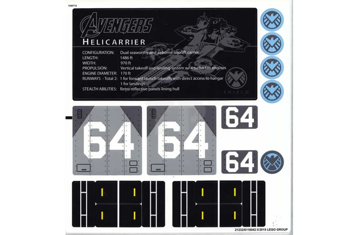 LEGO&reg; 6116042 - Sticker for Set 76042 (North American Version)