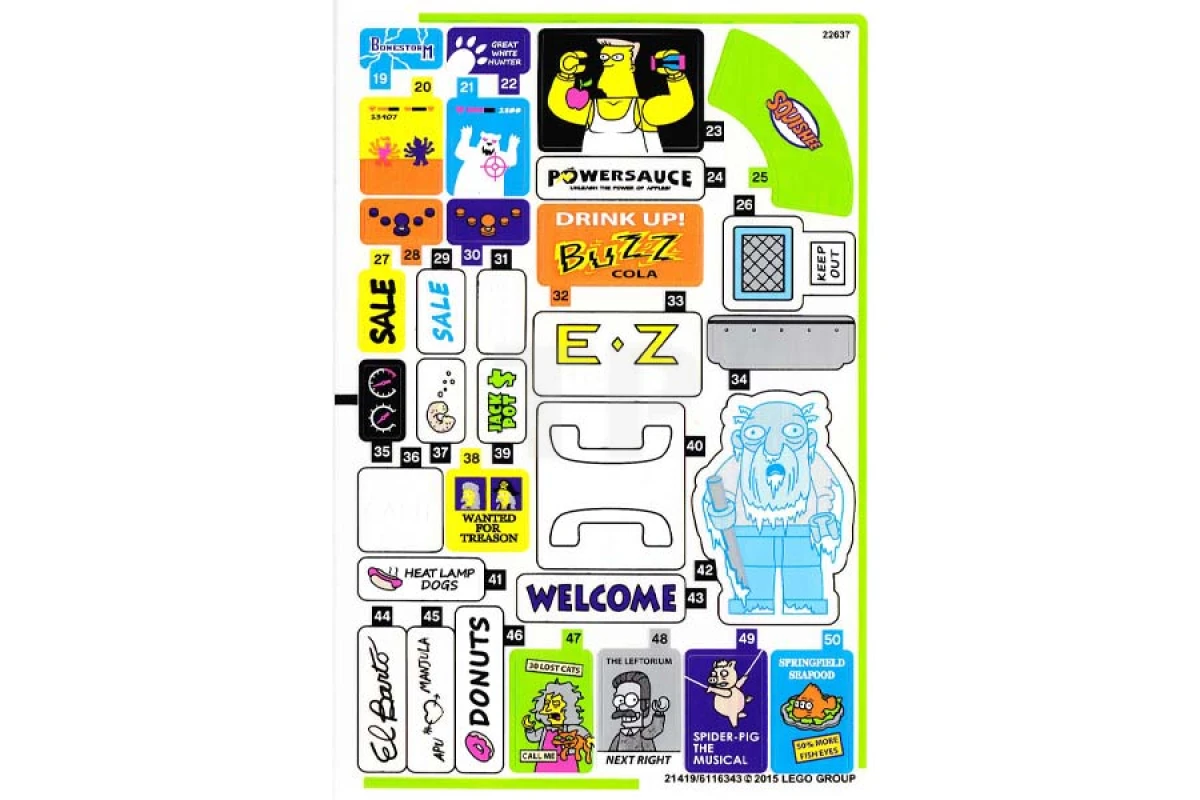 LEGO&reg; 6116343 - Aufkleber für Set 71016 - Blatt 2