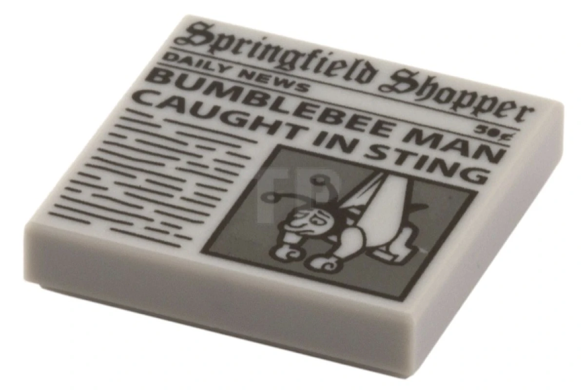 LEGO&reg; 6118805 - 3068pb0921 - Tile 2 x 2 with Newspaper 