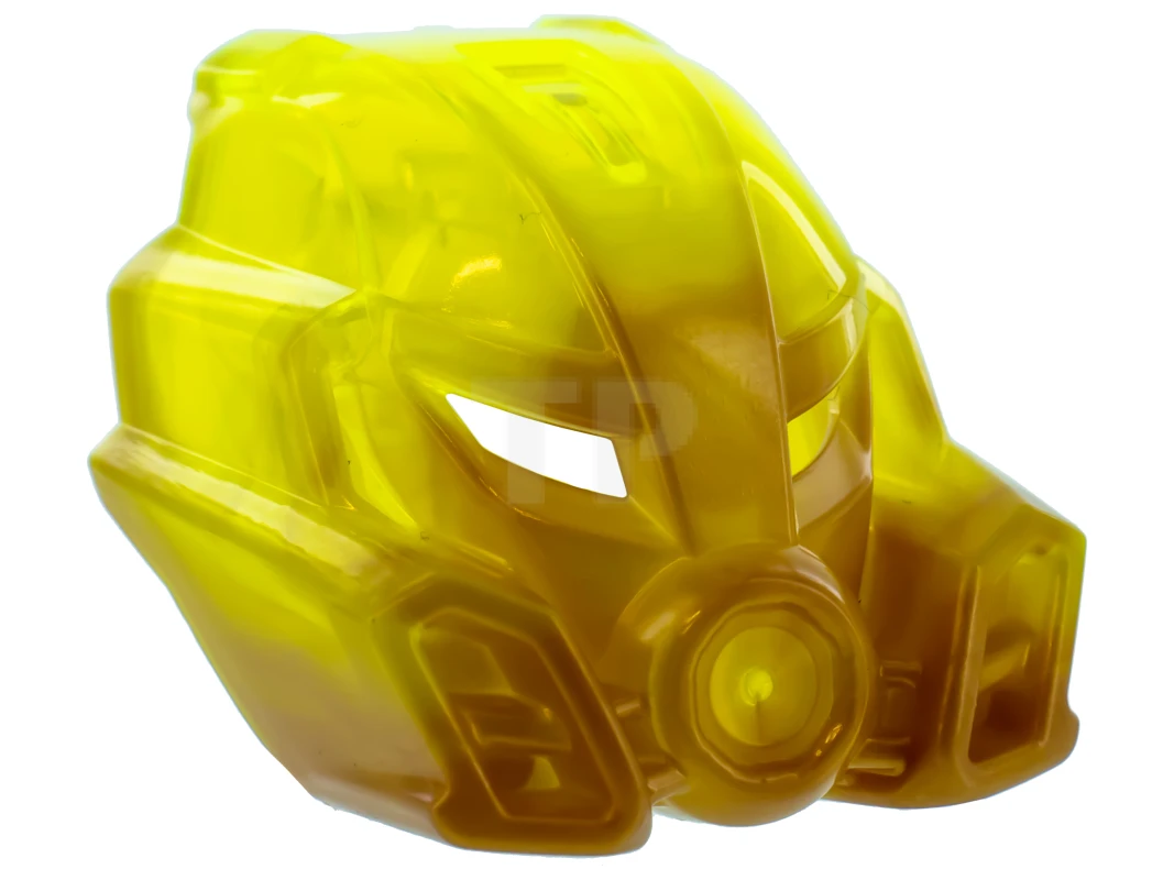 LEGO&reg; 19082pb01 - 6114475 - Bionicle Mask of Stone with Marbled Trans-Neon Green Pattern