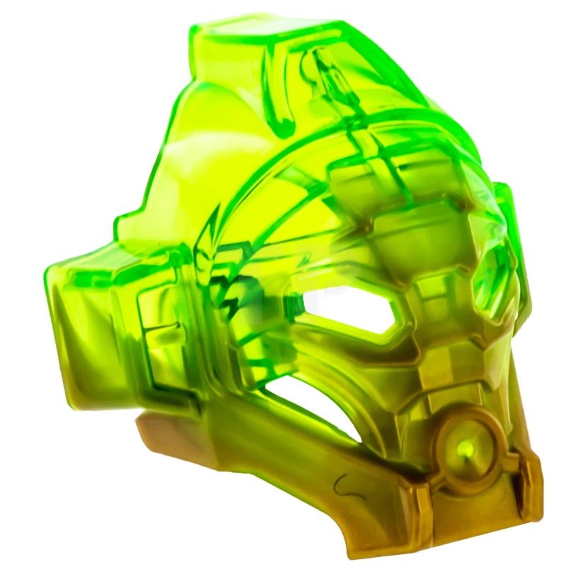 LEGO&reg; 19061pb01 - 6114401 - Bionicle Mask of Jungle with Marbled Trans-Bright Green Pattern