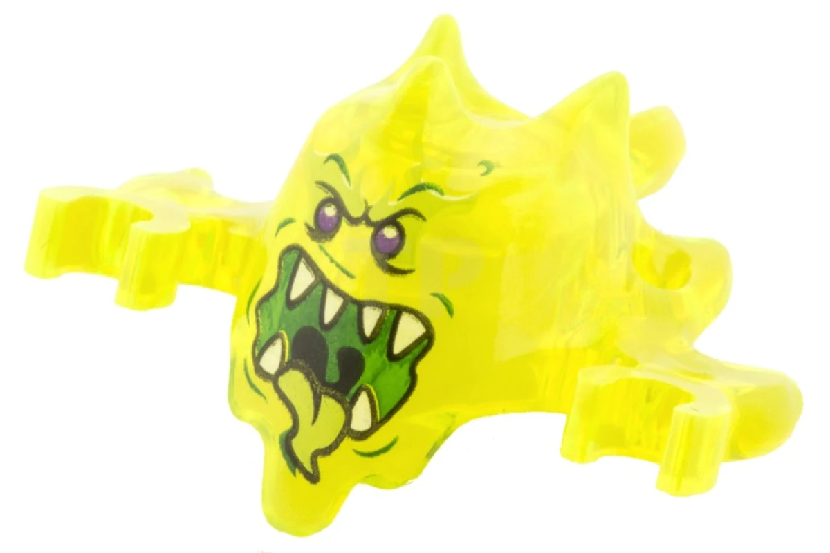 LEGO&reg; 6117248 - 19861pb02 - Minifig, Headgear Ninjago Skreemer Mask with Mouth Open with Pointed Teeth and Green Tongue Pattern
