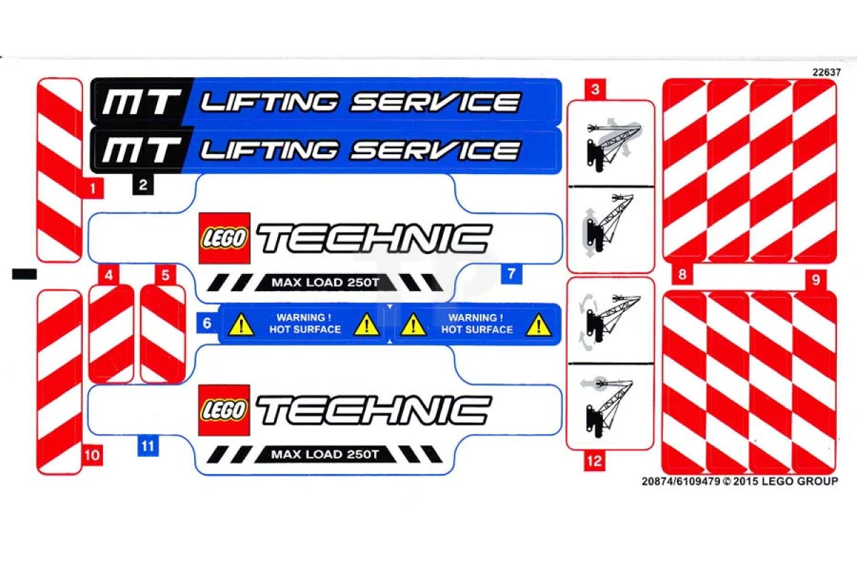 LEGO&reg; 6109479 - Autocollant pour l'ensemble 42042