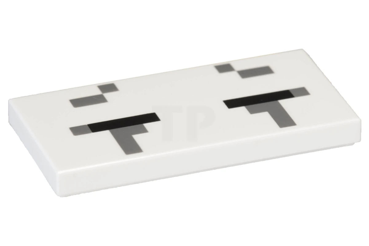 LEGO&reg; 6121923 - 87079pb0226 - Tile 2 x 4 with Pixelated Eyes Pattern (Ghast)