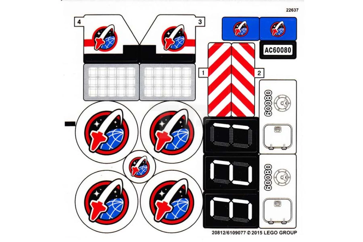 LEGO&reg; 6109077 - Adesivo per il set 60080
