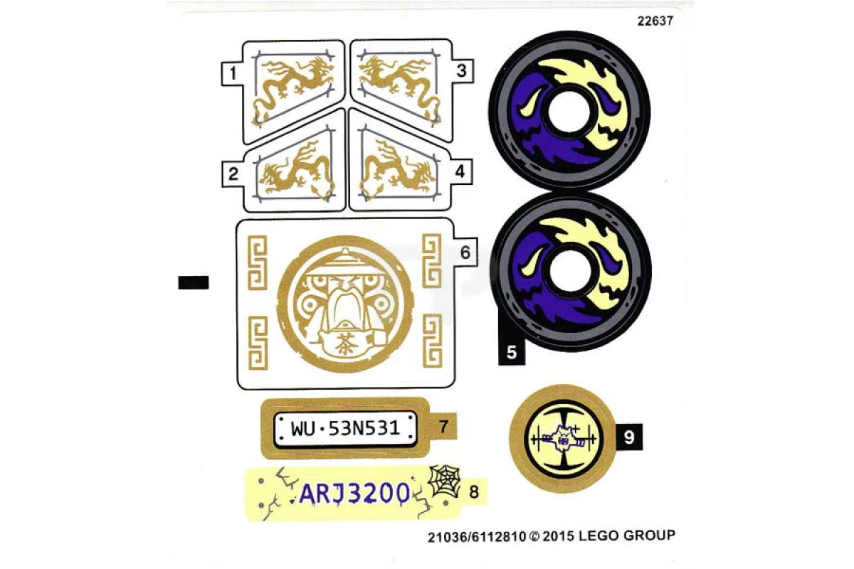 LEGO&reg;  - Sticker for Set 70734