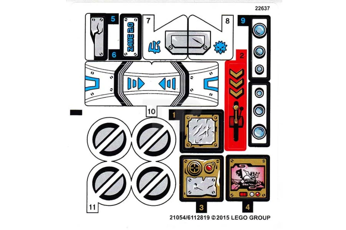LEGO&reg;  - Sticker for Set 70737 - Sheet 1