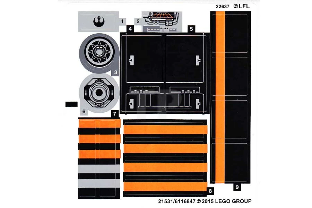 LEGO&reg;  - Sticker for Set 75102