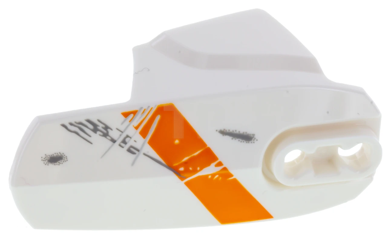 LEGO&reg; 6121901 - 90638pb05 - Hero Factory Armor with Ball Joint Socket - Size 6 with Orange Diagonal Stripe and Scratches Pattern (Clone Commander Cody)