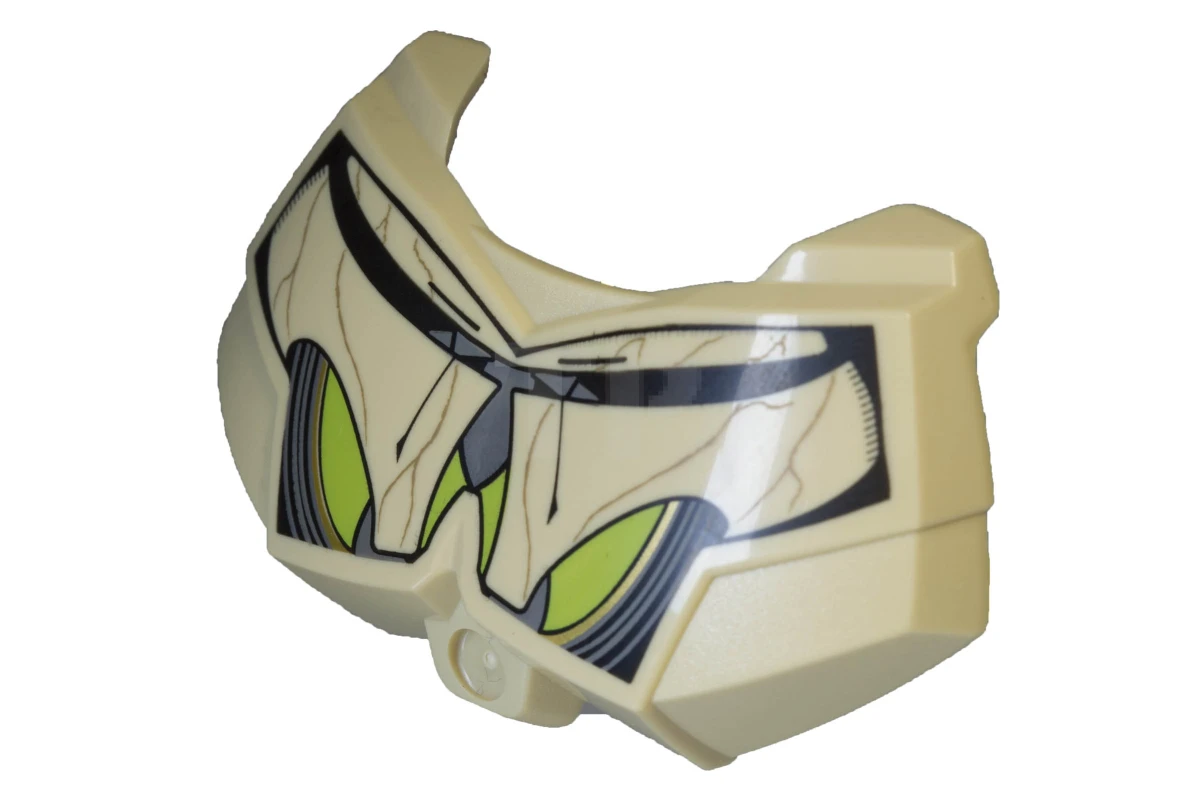 LEGO&reg; 6122779 - 98603pb022 - Large Figure Chest Armor Small with SW General Grievous Dark Gray and Lime Pattern