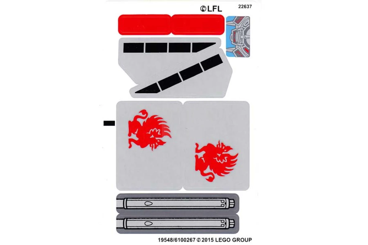 LEGO&reg;  - Autocollant pour l'ensemble 75081 (version internationale)