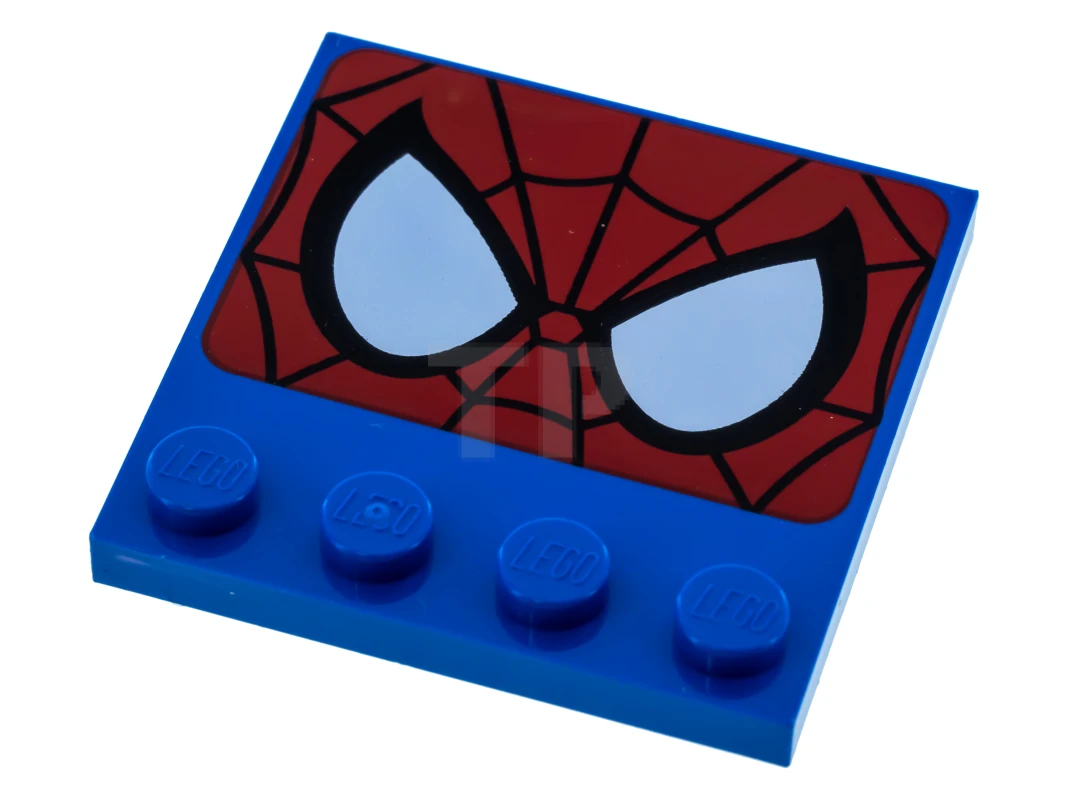 LEGO&reg; 6115078 - 6179pb096 - Fliese 4 x 4 mit Noppen am Rand mit Spiderman-Augen-Muster