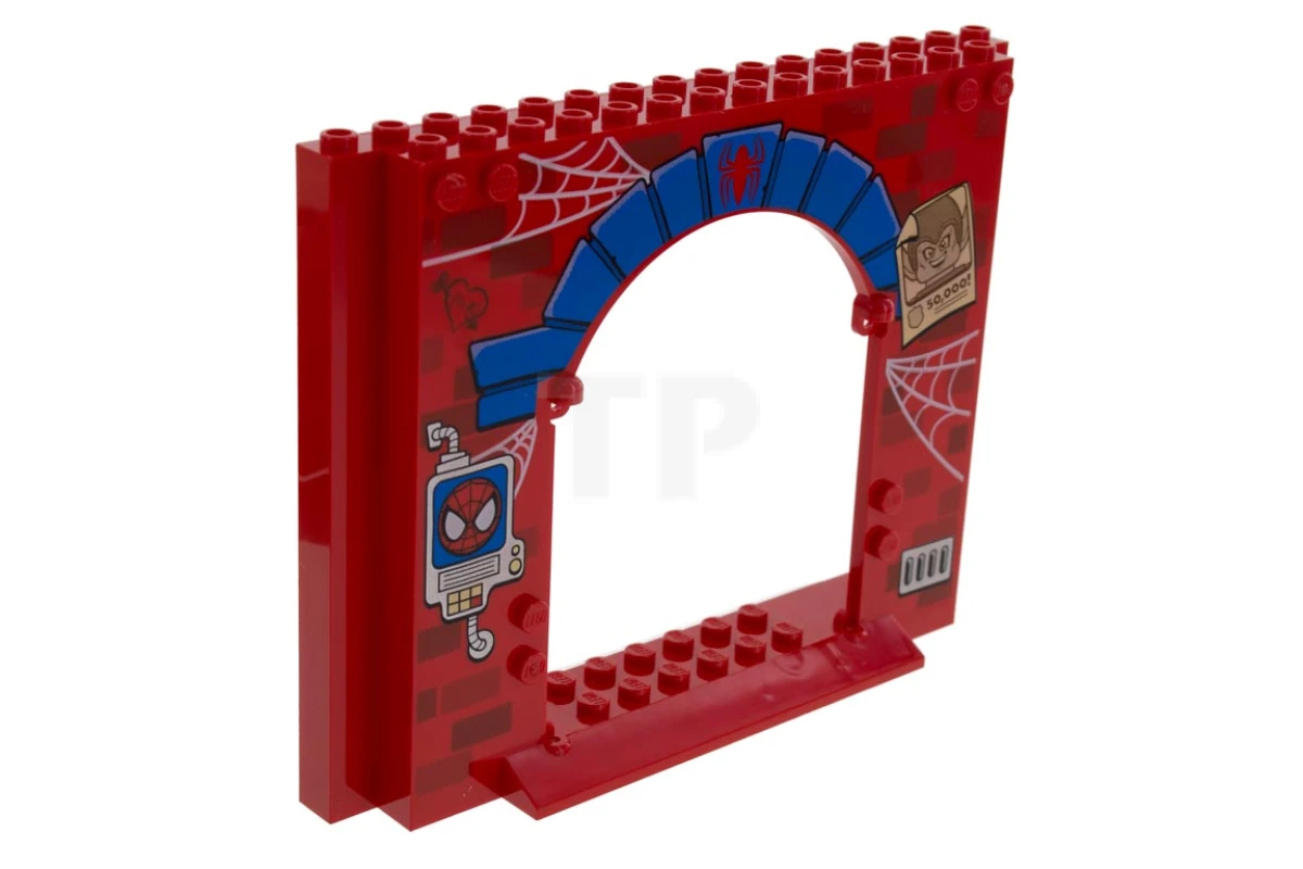 LEGO&reg; 6115922 - 15626pb04 - Paneel 4 x 16 x 10 mit Bogen und Spider-Man-Muster