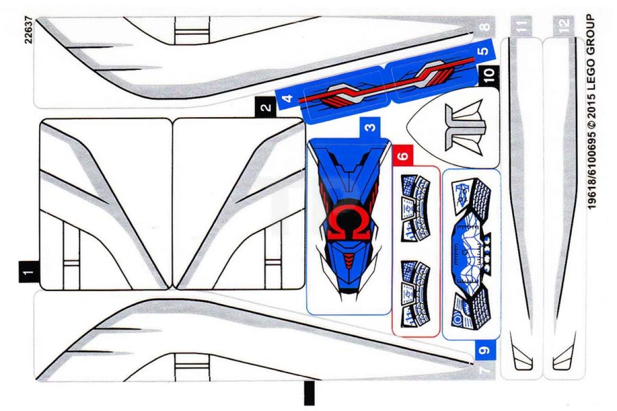 LEGO&reg;  - Sticker voor Set 76028 (Transparante Versie))