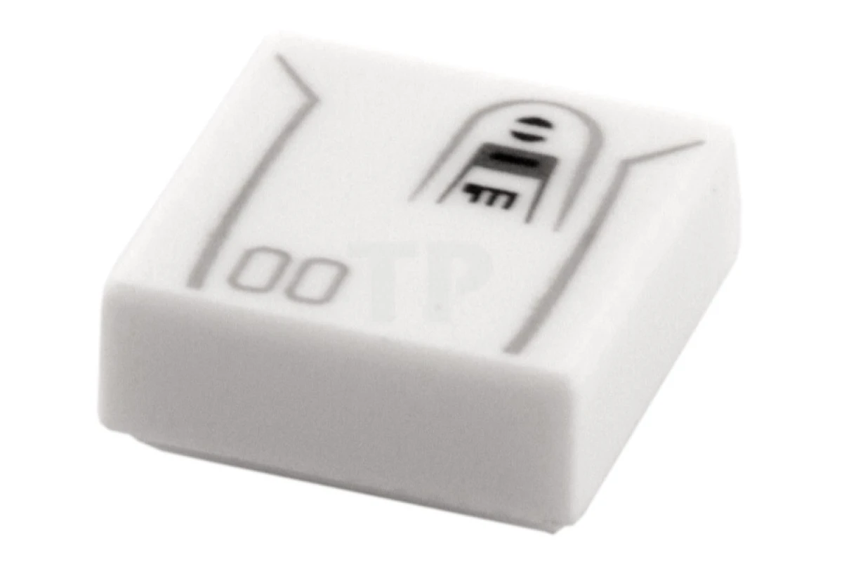 LEGO&reg; 6124182 - 3070pb086 - Tile 1 x 1 with SW Snowtrooper Backpack Ep 7 Pattern