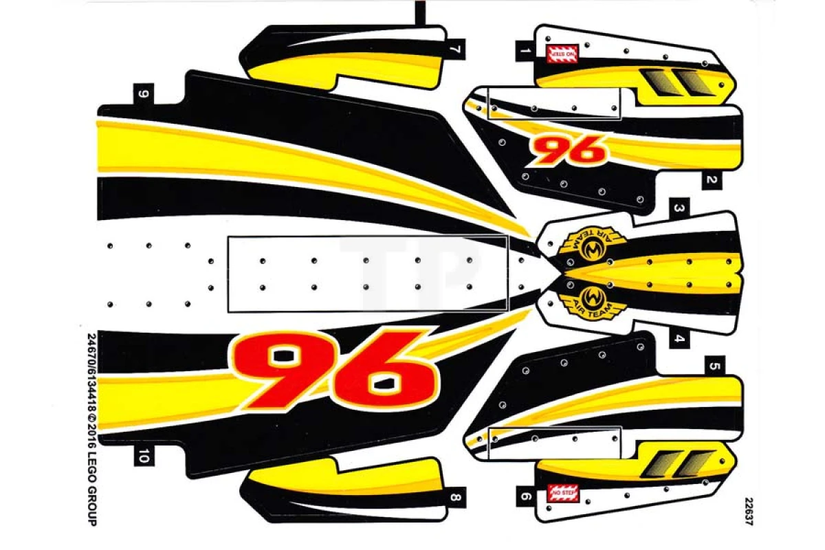 LEGO&reg; 6134418 - Autocollant pour l'ensemble 42044