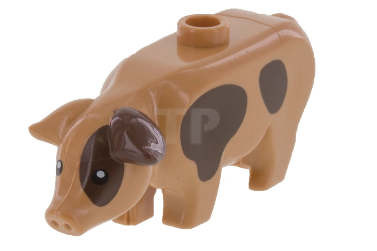LEGO&reg; 6139203 - 87621pb03 - Pig with Dark Brown Spots Pattern