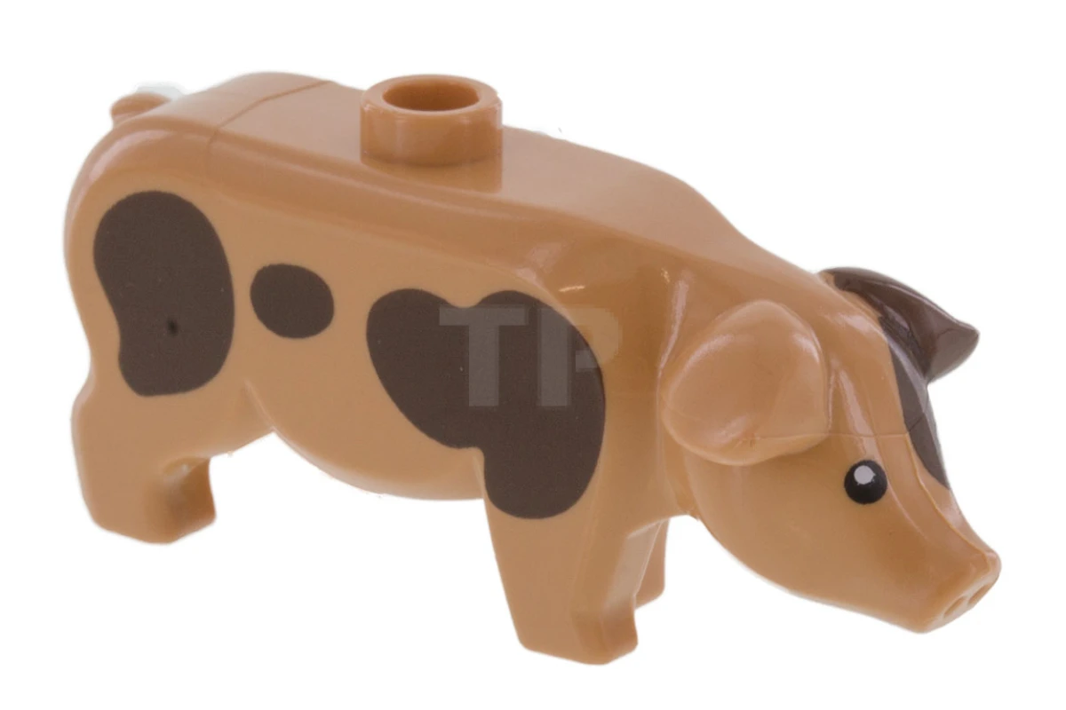 LEGO&reg; 6139203 - 87621pb03 - Pig with Dark Brown Spots Pattern