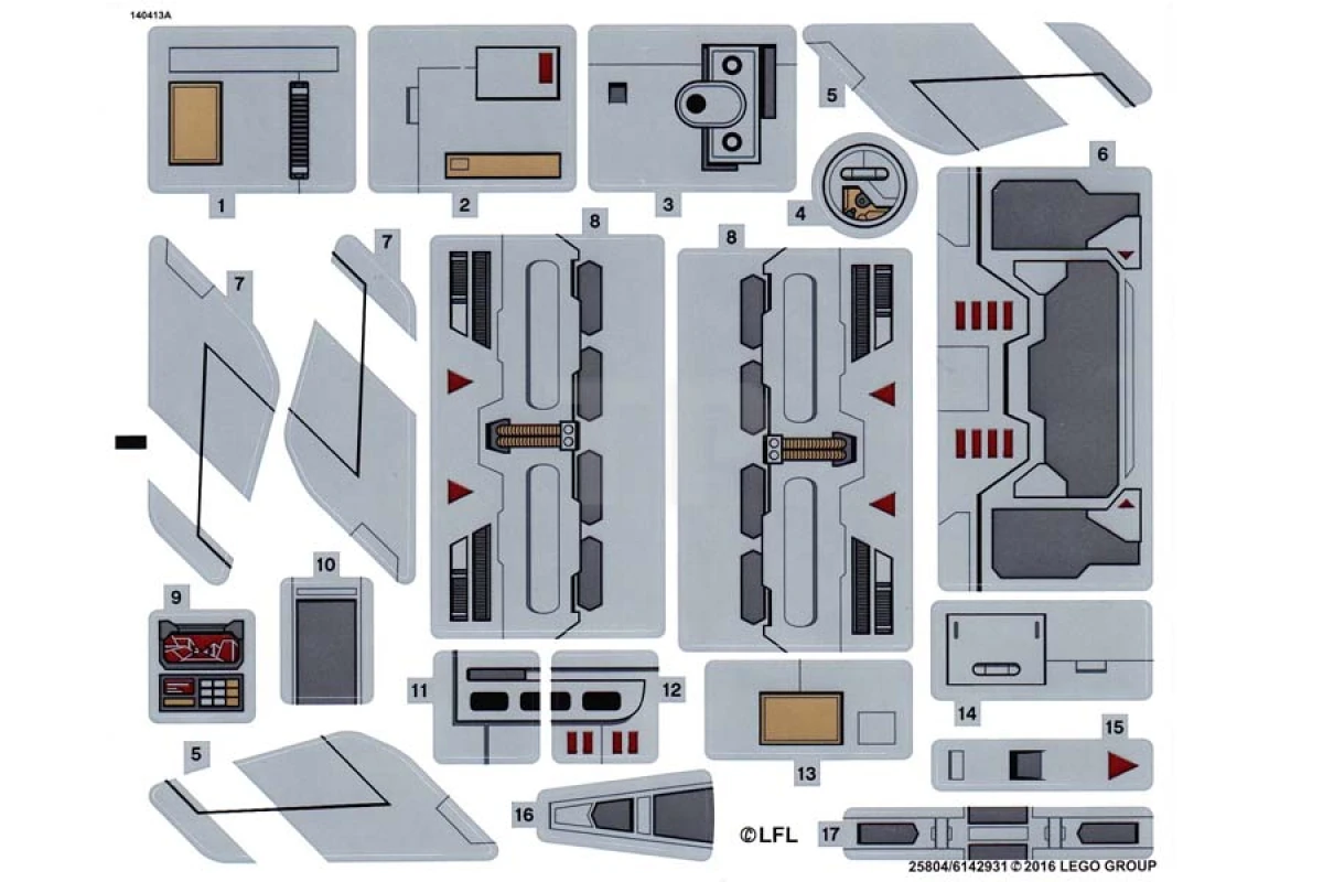 LEGO&reg;  - Sticker for Set 75140 (International Version)