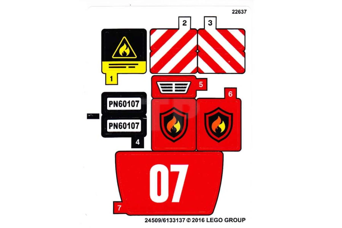 LEGO&reg; 6133144 - Sticker for Set 60107