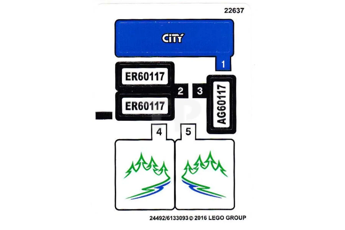 LEGO&reg; 6133104 - Sticker for Set 60117