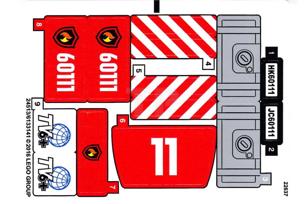 LEGO&reg; 6133149 - Aufkleber für Set 60111