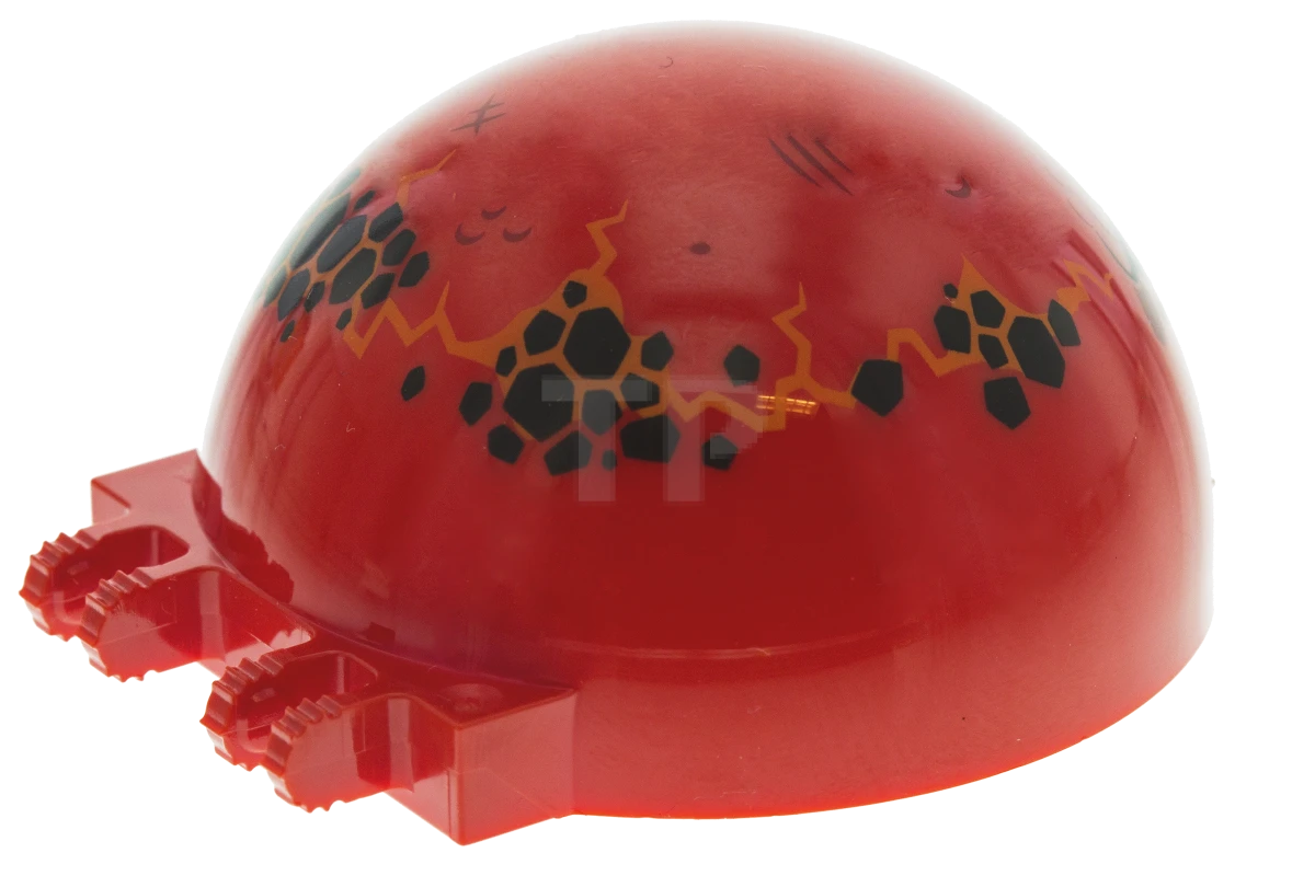 LEGO&reg; 6132205 - 50747pb13 - Windscreen 6 x 6 x 3 Canopy Half Sphere with Dual 2 Fingers and Globlin Pattern (Angry)