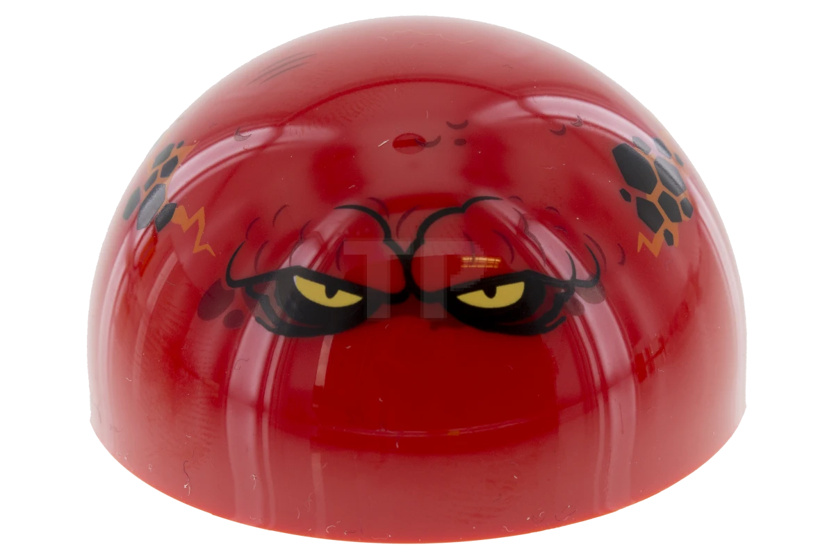 LEGO&reg; 6132205 - 50747pb13 - Windscreen 6 x 6 x 3 Canopy Half Sphere with Dual 2 Fingers and Globlin Pattern (Angry)