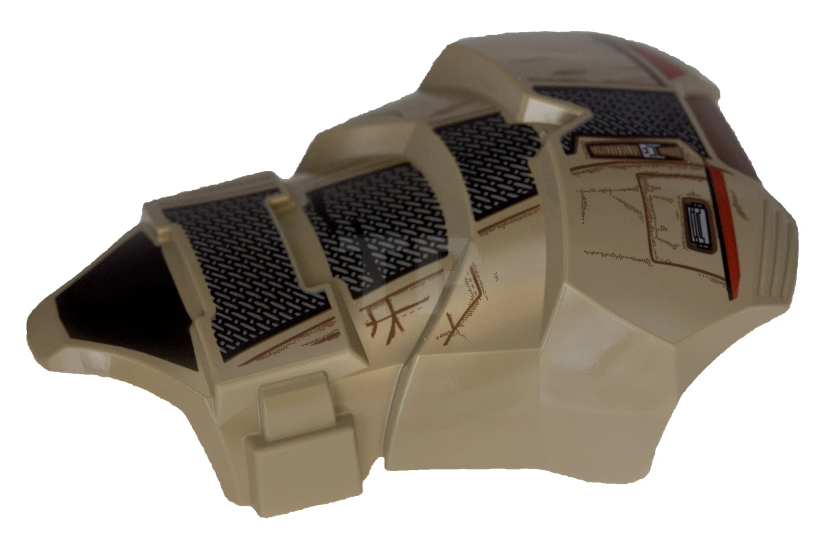 LEGO&reg; 6135503 - 21561pb08 - Large Figure Torso with SW Weathered Jacket over Woven Black Shirt Pattern (Finn)