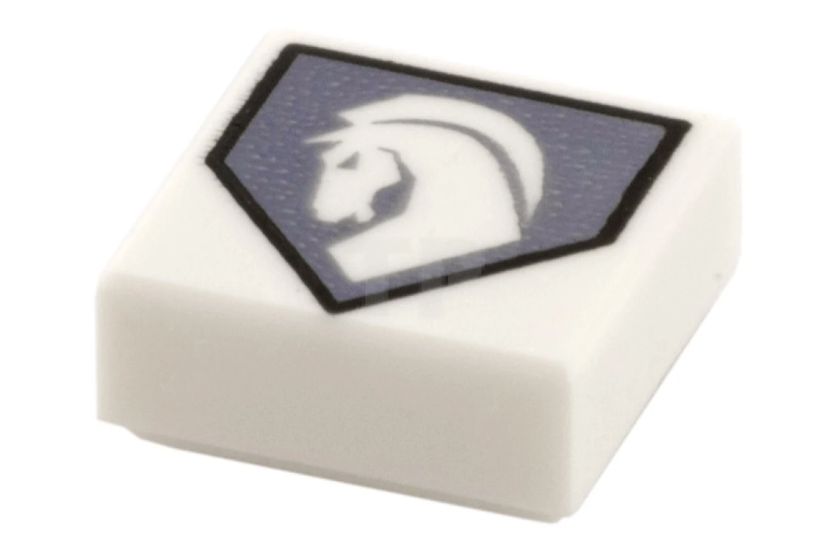 LEGO&reg; 6125438 - 3070pb092 - Tegel 1 x 1 met Paard op Schildpatroon