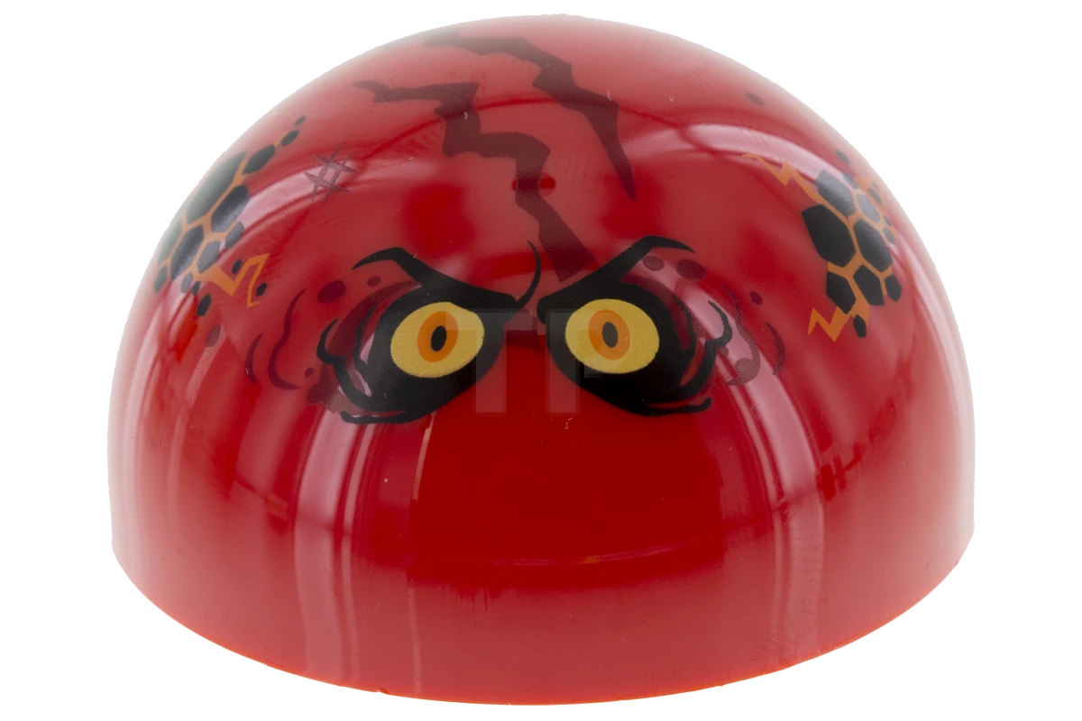 LEGO&reg; 6132202 - 50747pb12 - Windscreen 6 x 6 x 3 Canopy Half Sphere with Dual 2 Fingers and Globlin Pattern (Open-eyed)