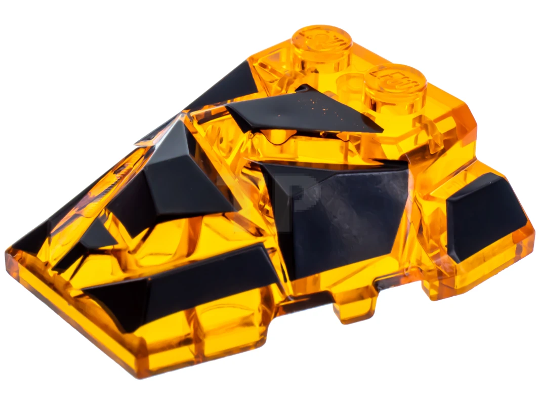 LEGO&reg; 6132333 - 64867pb02 - Wedge 4 x 4 Fractured Polygon Top with Facets Pattern