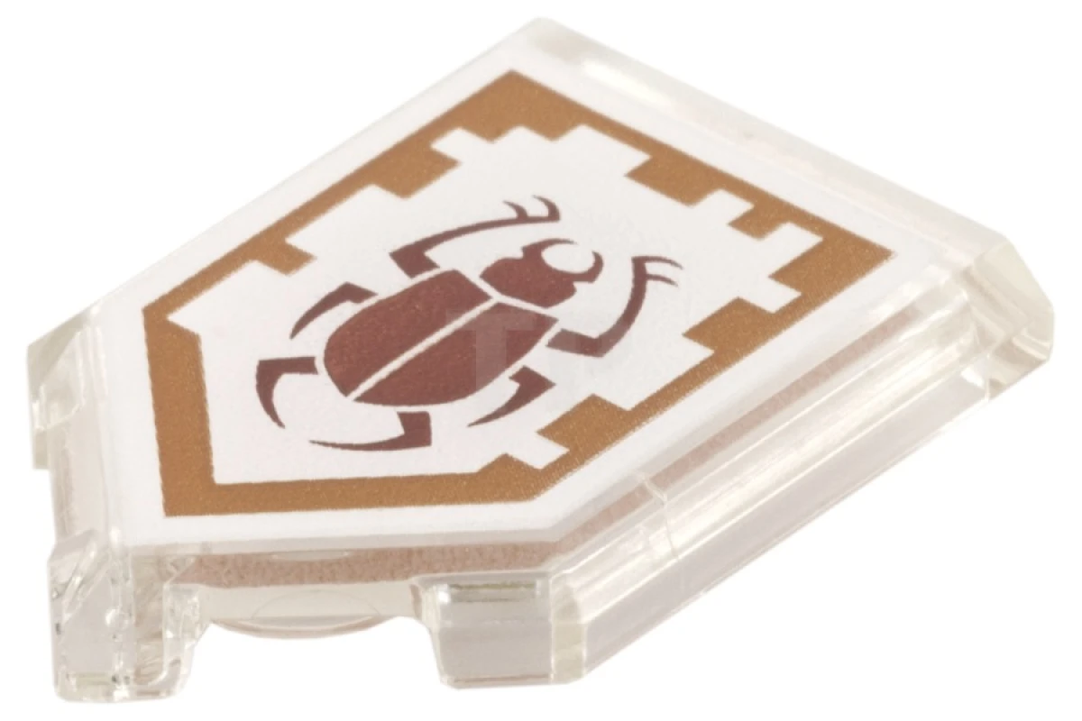 LEGO&reg; 6133489 - 22385pb007 - Fliese 2 x 3 Fünfeck mit Nexo Power Shield Muster - Beetle Bomb