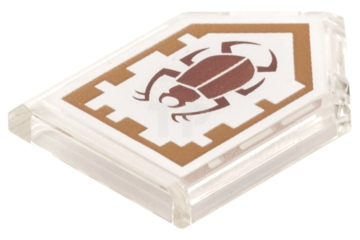 LEGO&reg; 6133489 - 22385pb007 - Fliese 2 x 3 Fünfeck mit Nexo Power Shield Muster - Beetle Bomb