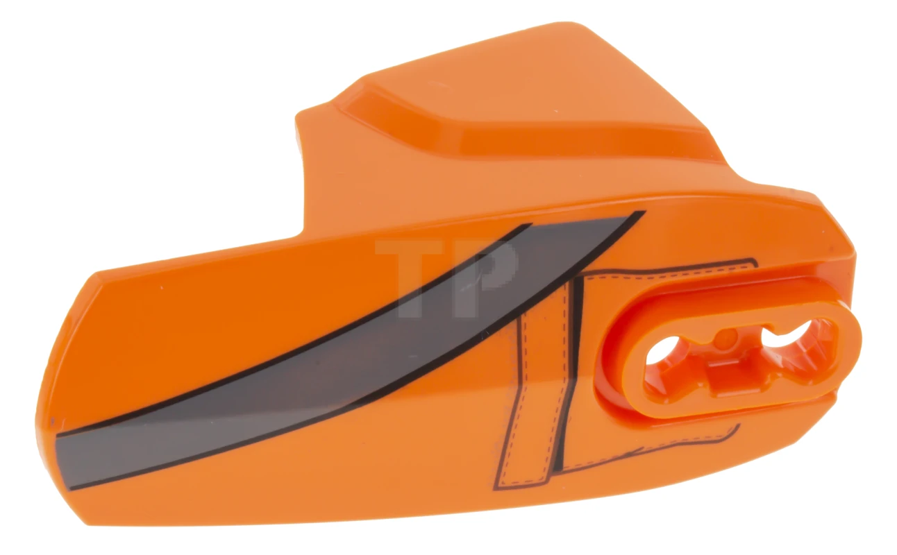 LEGO&reg; 6138044 - 90638pb06L - Hero Factory Armor with Ball Joint Socket - Size 6 with SW Pilot Uniform, Dark Bluish Gray Stripe Pattern - Figure Left Side