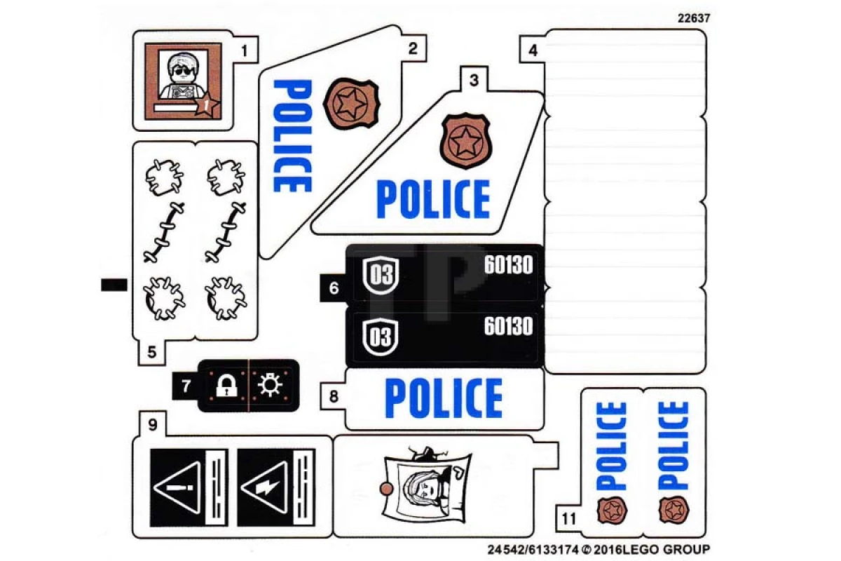 LEGO&reg; 6133174 - Adesivo per il set 60130
