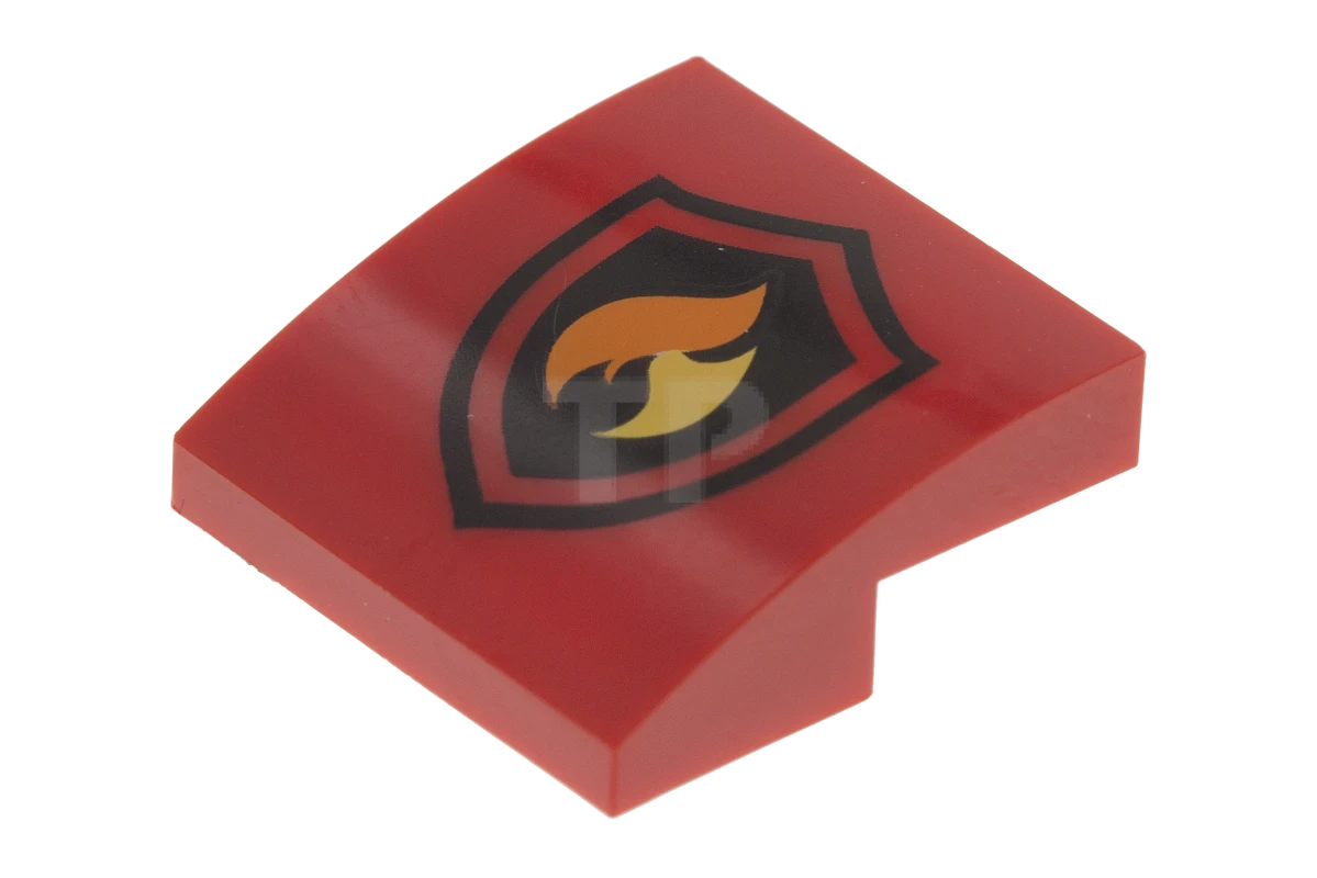 LEGO&reg; 15068pb052 - 6132565 - Slope 2 x 2 x 2/3 Curved with Fire Logo Pattern