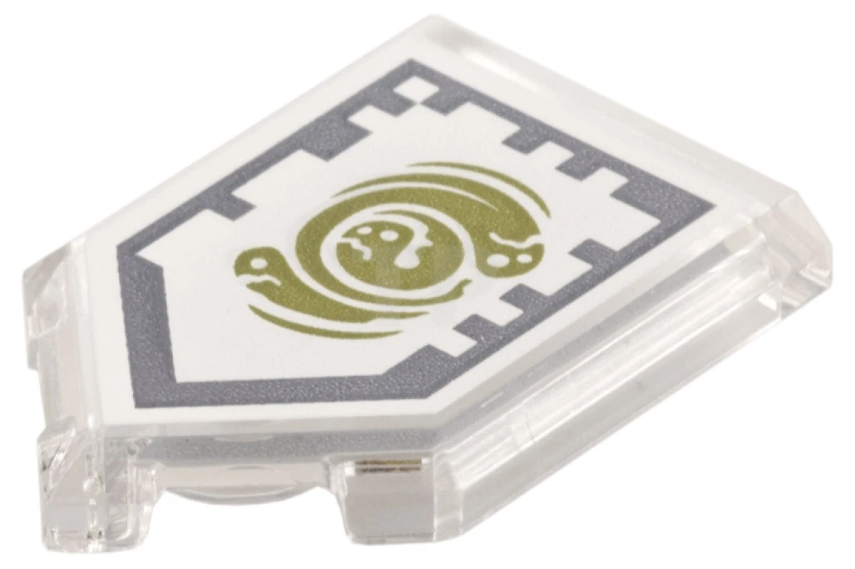 LEGO&reg; 6133481 - 22385pb027 - Baldosa 2 x 3 Pentagonal con Patrón de Escudo de Poder Nexo - Vórtice Espiritual