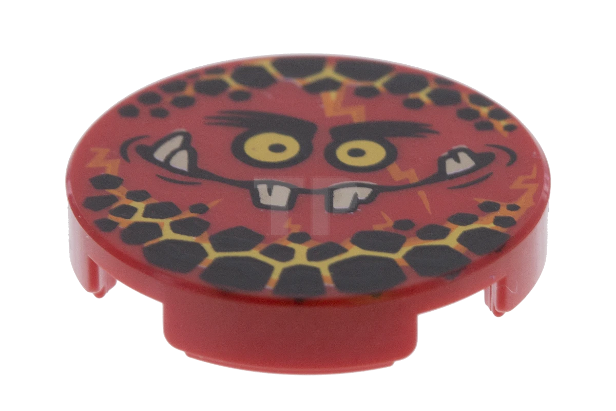 LEGO&reg; 6132546 - 14769pb089 - Piastrelle 2 x 2 rotonde con O inferiore e motivo Globlin Face