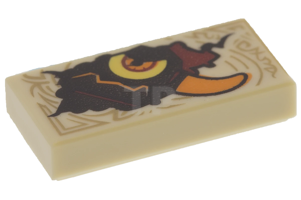 LEGO&reg; 6134881 - 3069pb0446 - Tile 1 x 2 with Eye and Barb Pattern