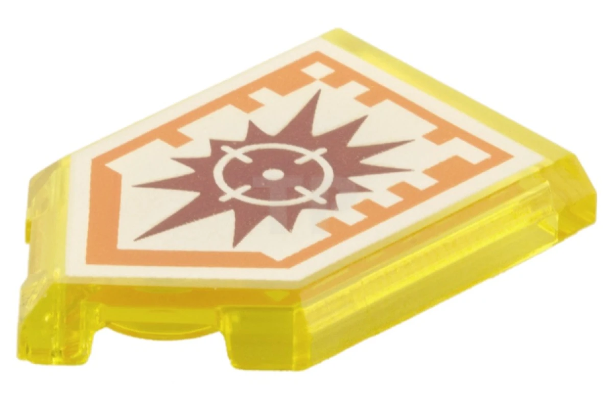 LEGO&reg; 6132187 - 22385pb025 - Baldosa 2 x 3 Pentagonal con Patrón Nexo Power Shield - Target Blaster