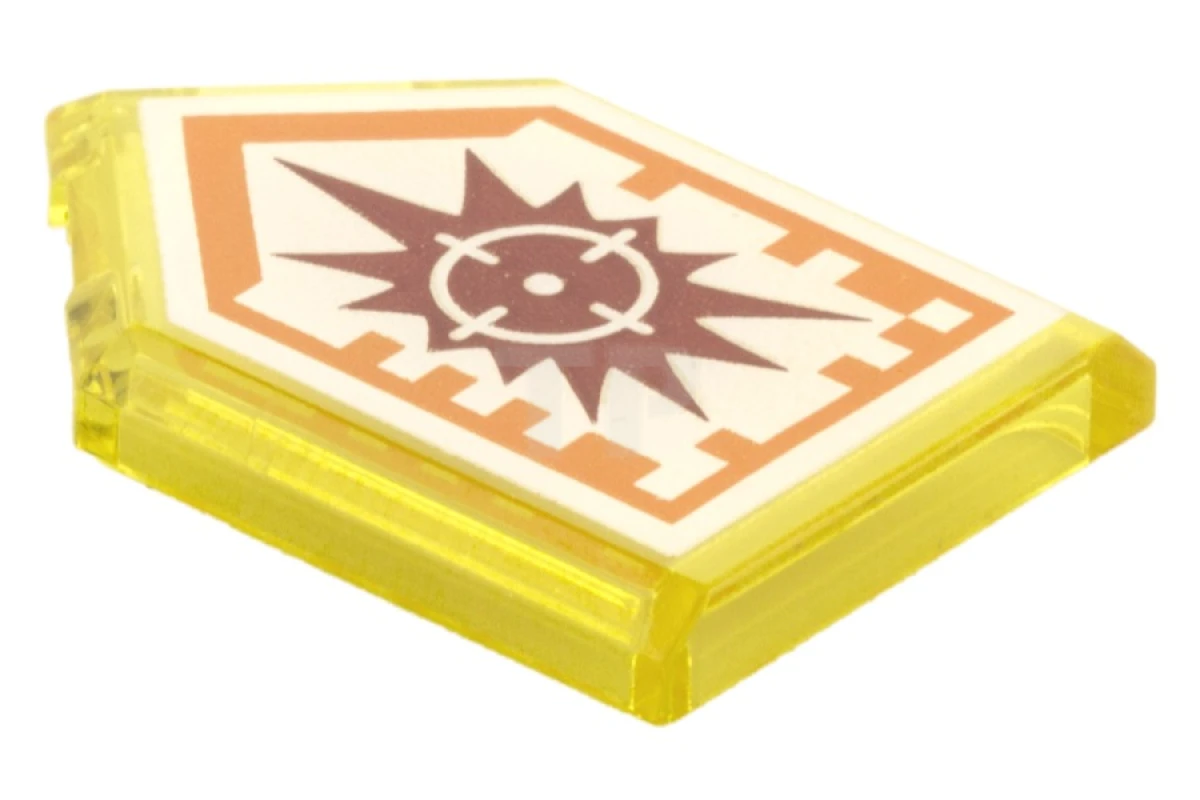 LEGO&reg; 6132187 - 22385pb025 - Baldosa 2 x 3 Pentagonal con Patrón Nexo Power Shield - Target Blaster