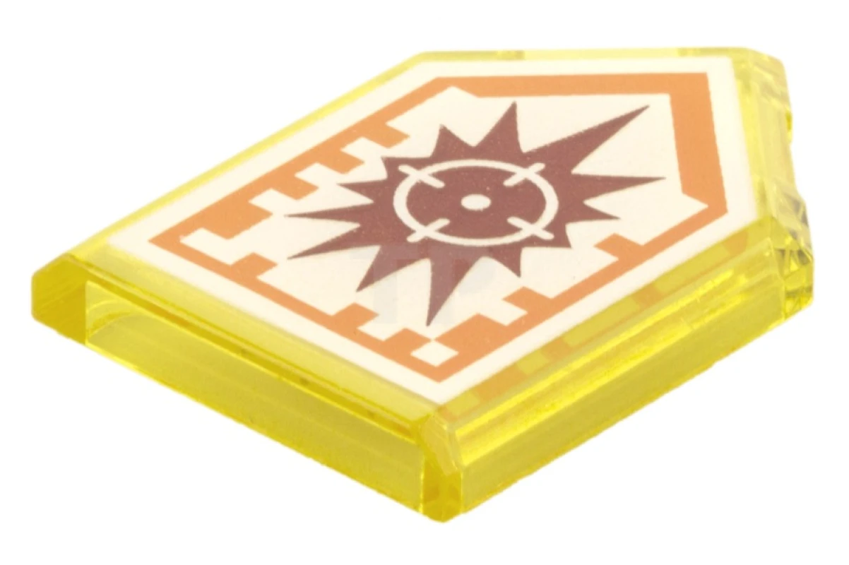 LEGO&reg; 6132187 - 22385pb025 - Baldosa 2 x 3 Pentagonal con Patrón Nexo Power Shield - Target Blaster