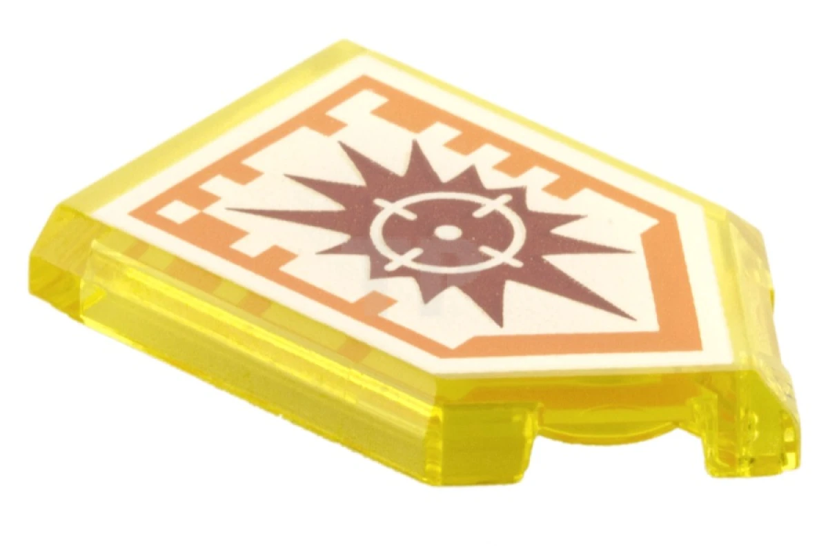 LEGO&reg; 6132187 - 22385pb025 - Baldosa 2 x 3 Pentagonal con Patrón Nexo Power Shield - Target Blaster
