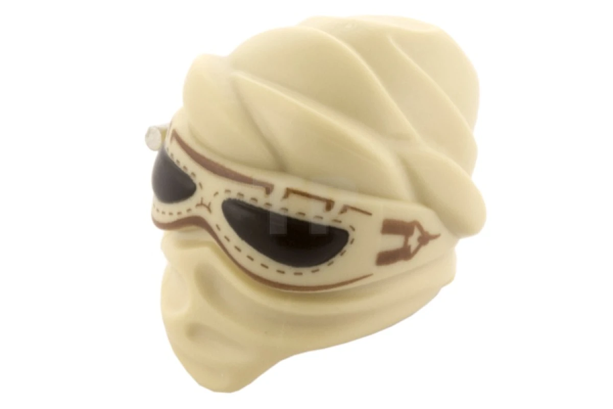 LEGO&reg; 6124605 - 21829pb01 - Minifig, Headgear Layered Fabric Mask with Goggles with Black Lenses and Silver Bar Pattern